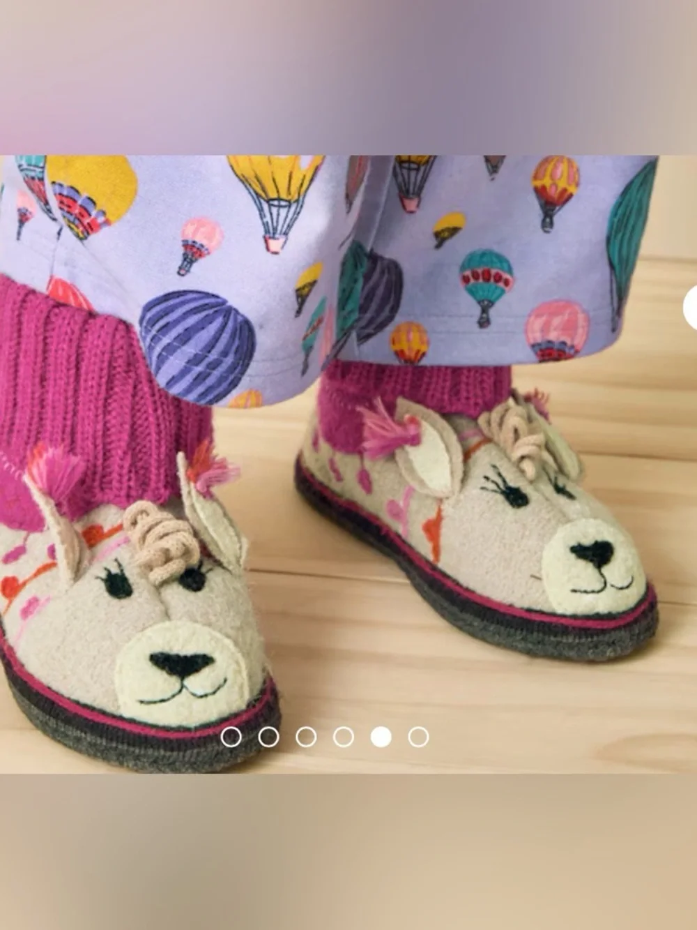 Garnet Hill Kids' Boiled Wool Llama Slipper Boots by Haflinger Sz 08